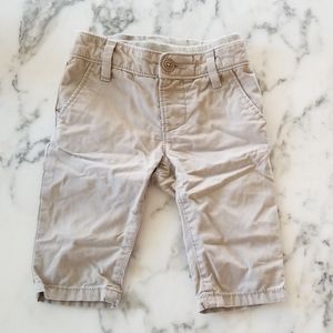 Khaki Pull-On Pants for Baby, Size 3-6 Months